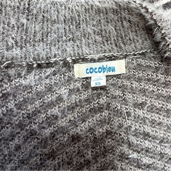 Chevron Herringbone Button-Up Cardigan V Neck Sweater Women's XS - Picture 4 of 6